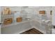 Walk-in pantry with white wire shelving and ample storage space for kitchen goods at 1056 Mapletree Ln, Indian Trail, NC 28079