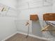 Walk-in closet with ample shelving and storage space for organization at 1056 Mapletree Ln, Indian Trail, NC 28079
