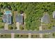 Aerial view of home showcasing landscaping, driveway and surrounding neighborhood at 1209 Shelly Woods Dr, Indian Land, SC 29707