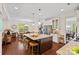 Open concept living area and kitchen features a large island with barstool seating at 1209 Shelly Woods Dr, Indian Land, SC 29707