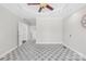 Neutral bedroom featuring a ceiling fan, and access to the rest of the home at 132 Broadbill Dr, Mooresville, NC 28117
