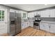 Modern kitchen with white cabinets, stainless steel appliances, and granite countertops at 1510 Sansberry Rd, Charlotte, NC 28262