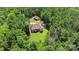 Aerial view of a house surrounded by a lush, mature forest landscape at 1687 Sierra Rd, York, SC 29745