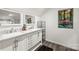 Bathroom with dual vanity, marble countertop, and modern fixtures at 2028 Old Latter Rd, Newton, NC 28658