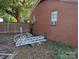 Backyard with wooden fence and ladder at 2261 Felly Ln, Lancaster, SC 29720