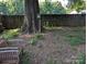 Backyard featuring a large tree, wooden fence, bird house, and wooden chairs, ideal for outdoor relaxation at 2261 Felly Ln, Lancaster, SC 29720