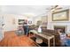 Open-concept living area with fireplace, comfortable seating, and plenty of room for entertaining friends at 407 Knops Nob Rd, Mooresville, NC 28115