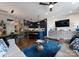 Open-concept living space with kitchen view features stylish decor and seamless flow for modern living at 460 E 33Rd St, Charlotte, NC 28205