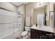 Bathroom with tub, shower, toilet, vanity and large mirror at 739 Terrace Park, Rock Hill, SC 29730