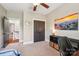 Bedroom featuring a dark closet, study space, and serene decor creating an inviting atmosphere at 739 Terrace Park, Rock Hill, SC 29730