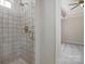 Bathroom featuring a shower stall with stone tile at 8343 Highlander Ct, Charlotte, NC 28269