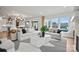 Open concept living room with lots of natural light, fireplace, plush sofas, stylish decor, and modern finishes at 1045 Waxhaw Crossing Dr, Waxhaw, NC 28173