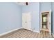Bedroom with hard surface floors and closet at 11305 Hunters Landing Dr, Charlotte, NC 28273