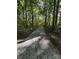 Walking trail through the property's wooded area featuring a surface of light gray stones at 18038 Greyfield Gln, Fort Mill, SC 29707