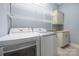 Functional laundry room equipped with a washer, dryer, shelving, and a sink for added convenience at 229 N Church St # 100, Charlotte, NC 28202