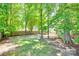 A treed and fenced backyard providing ample space and privacy at 2830 Grosbeak Ln, Charlotte, NC 28269