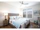 Comfortable main bedroom featuring nautical-themed decor and ample natural light from large windows at 3006 Constitution Ln, Gastonia, NC 28056