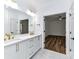 Elegant bathroom featuring a double vanity with modern fixtures, offering both style and convenience at 344 S Laurel Ave, Charlotte, NC 28207