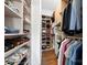 Spacious walk-in closet with custom shelving and storage solutions for shoes, clothes, and accessories at 3981 Spinnaker Pl, Denver, NC 28037