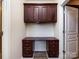 Small office space featuring built in desk and drawers and a view to the next room through a white door at 621 Pine Links Dr, Tega Cay, SC 29708