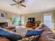 Comfortable living room featuring hardwood floors, a fireplace, and natural light at 6311 Red Maple Dr, Charlotte, NC 28277