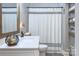 Bright bathroom featuring modern fixtures, neutral paint, and a stylish vanity at 6326 Jepson Ct, Charlotte, NC 28214