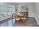Cozy dining room with a round wood table, chair set, and natural lighting from nearby window at 6326 Jepson Ct, Charlotte, NC 28214