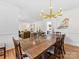 Spacious dining room with hardwood floors, large rustic table, and stylish decor at 6745 Lancer Dr, Charlotte, NC 28226