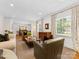 Bright living room with hardwood floors, stylish decor, large windows, and comfortable seating at 6745 Lancer Dr, Charlotte, NC 28226