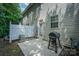 Backyard featuring patio, grill and white fence at 7518 Silver Arrow Dr, Charlotte, NC 28273