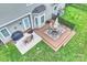 Aerial view showcasing the deck, patio and backyard at 8417 Hirsch Dr, Charlotte, NC 28277