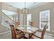 Elegant dining room features a chandelier, hardwood table and chairs, and ample natural light at 8417 Hirsch Dr, Charlotte, NC 28277
