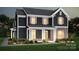 Charming two-story home with a brick-accented front and a welcoming covered porch at 9520 Coast Laurel Nw Ave, Concord, NC 28027