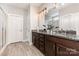 Bathroom with granite countertops, and a glass enclosed shower at 101 Daybreak Ln, Belmont, NC 28012