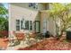 Serene outdoor patio providing relaxation and leisure, surrounded by lush landscaping at 11521 Savannah Creek Dr, Charlotte, NC 28273