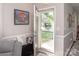 Inviting foyer with a charming bench, decorative accents, and view of the front yard at 1304 Hammond Dr, Matthews, NC 28104