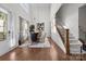 Bright dining room features high ceilings and beautiful hardwood floors at 16522 Flintrock Falls Ln, Charlotte, NC 28278