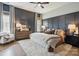Comfortable main bedroom with soft carpet, decorative lamps, wood accents, and ample natural light at 17711 North Shore Cir, Cornelius, NC 28031