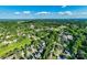 Panoramic aerial shot of a residential community with mature trees, green spaces, and well-maintained properties under a blue sky at 18439 Victoria Bay Dr, Cornelius, NC 28031