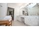 Spacious bathroom with double vanity and lots of storage at 18439 Victoria Bay Dr, Cornelius, NC 28031