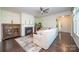 Inviting living room with fireplace, hardwood floors, and a cozy atmosphere at 18439 Victoria Bay Dr, Cornelius, NC 28031