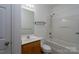 Well-maintained bathroom with vanity, tub, and shower combination at 18730 Nautical Dr # 102, Cornelius, NC 28031