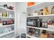 Pantry boasts ample shelving and storage space, providing organizational solutions for groceries, snacks, and household essentials at 19 Berea Baptist Church Rd, Stanfield, NC 28163