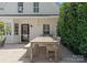 A charming patio area features a light wood table set perfect for outdoor dining and entertaining at 2015 Lombardy Cir, Charlotte, NC 28203