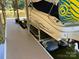 Boat on hydraulic lift on lake lot at 2721 Nance Cove Rd, Charlotte, NC 28214