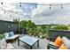 Relaxing rooftop deck with comfortable seating, city views, string lights, and potted plants at 3006 Khan Park Dr # 69, Charlotte, NC 28206