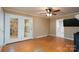 Spacious room with hardwood flooring and sliding doors at 402 Scotland Dr, Kings Mountain, NC 28086