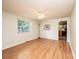 Bedroom featuring vinyl flooring and view to the kitchen at 559 15Th Se Ave, Hickory, NC 28602