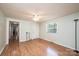 Bedroom with laminate flooring and white ceiling fan at 559 15Th Se Ave, Hickory, NC 28602