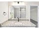 Bathroom vanity featuring a granite countertop and sleek fixtures at 925 Marys Grove Rd, Cherryville, NC 28021